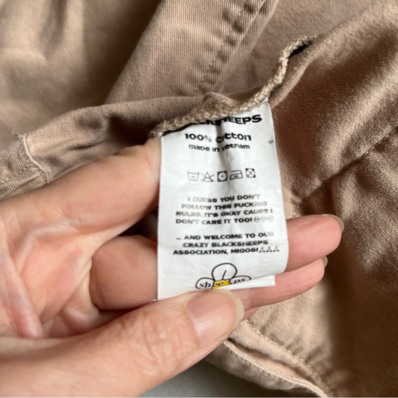 Blacksheeps Embroidered Flower Patch Beige Jacket Sz L - Picture 5 of 9